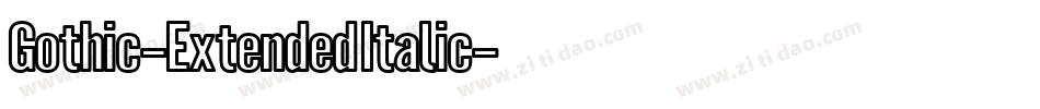 Gothic-Extended Italic字体转换